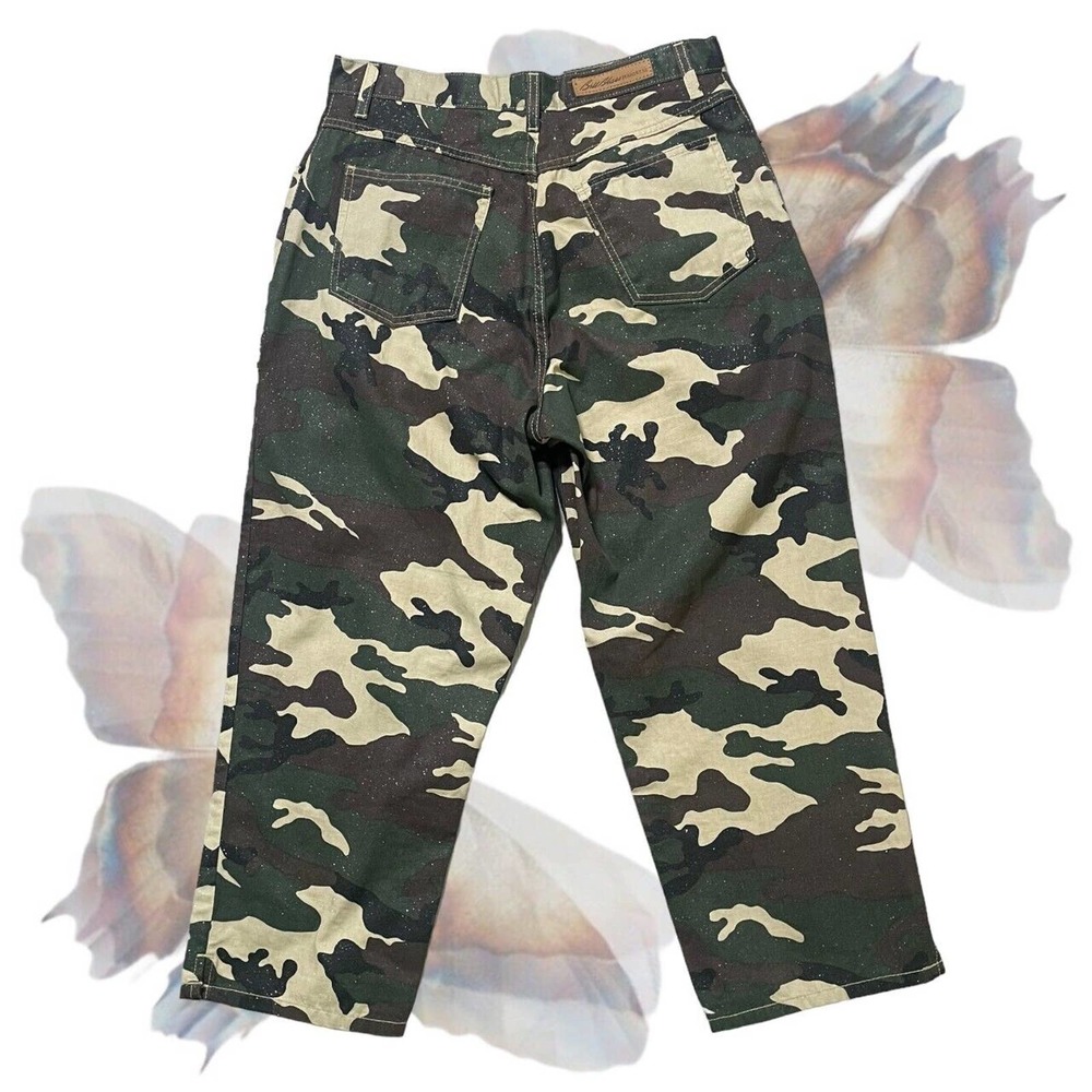 Billblass Y2K Camo Glitter Baggy Pants (30")